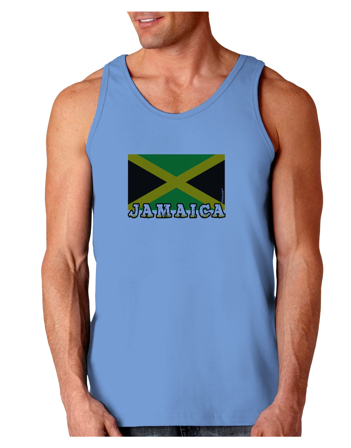 Jamaica Flag Loose Tank Top-Loose Tank Top-TooLoud-CarolinaBlue-Small-Davson Sales