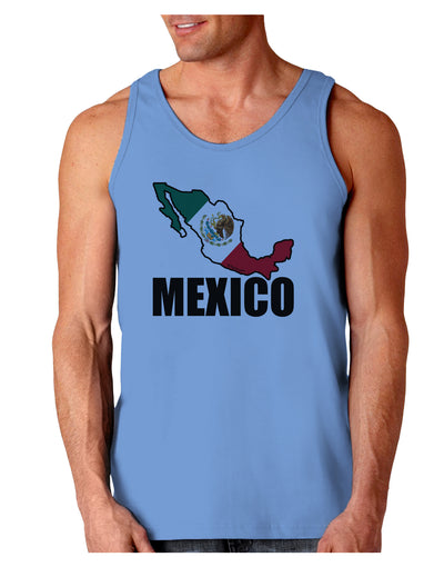 Mexico Outline - Mexican Flag - Mexico Text Loose Tank Top by TooLoud-Loose Tank Top-TooLoud-CarolinaBlue-Small-Davson Sales