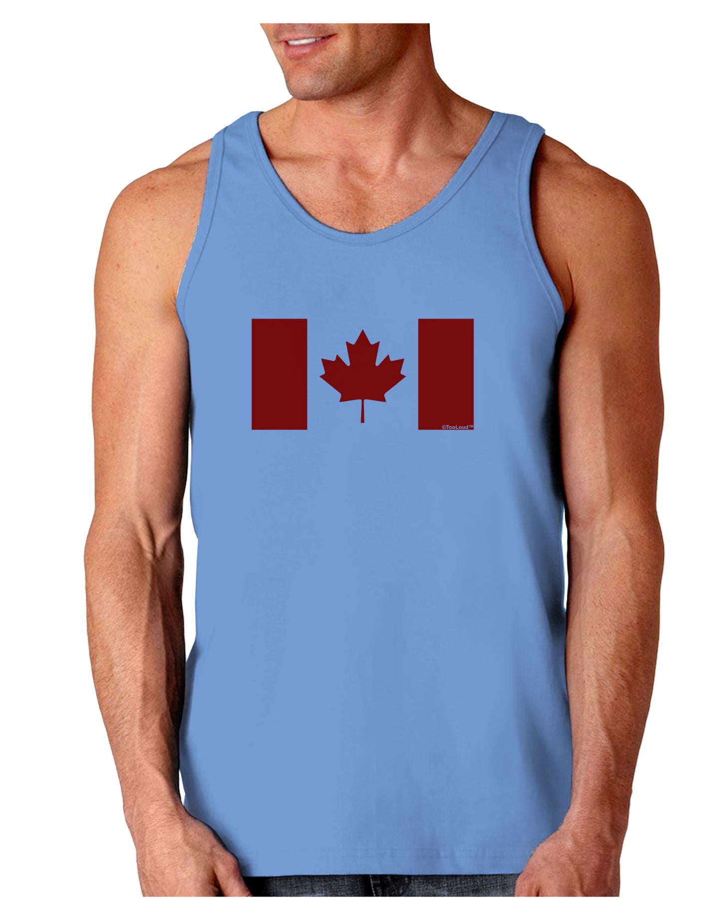Canadian Flag Maple Leaf Colors Loose Tank Top-Loose Tank Top-TooLoud-CarolinaBlue-Small-Davson Sales