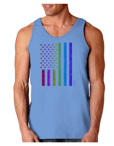 American Pride - Rainbow Flag Loose Tank Top-Loose Tank Top-TooLoud-CarolinaBlue-Small-Davson Sales