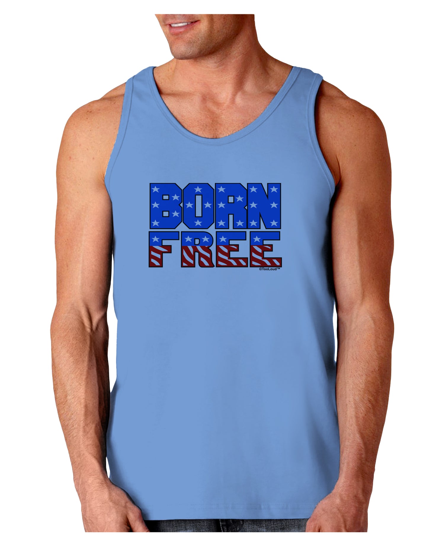 Born Free Color Loose Tank Top by TooLoud-Loose Tank Top-TooLoud-CarolinaBlue-Small-Davson Sales