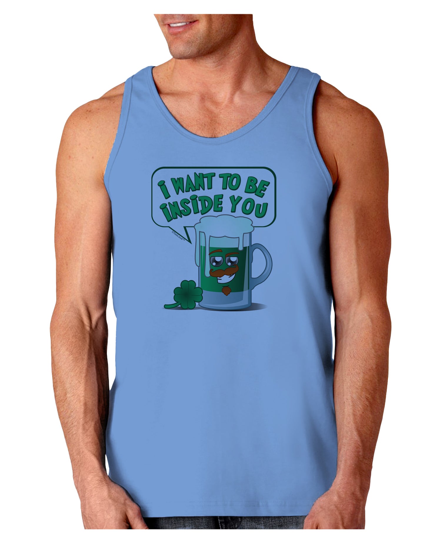 Green Beer - Inside You Loose Tank Top-Loose Tank Top-TooLoud-CarolinaBlue-Small-Davson Sales