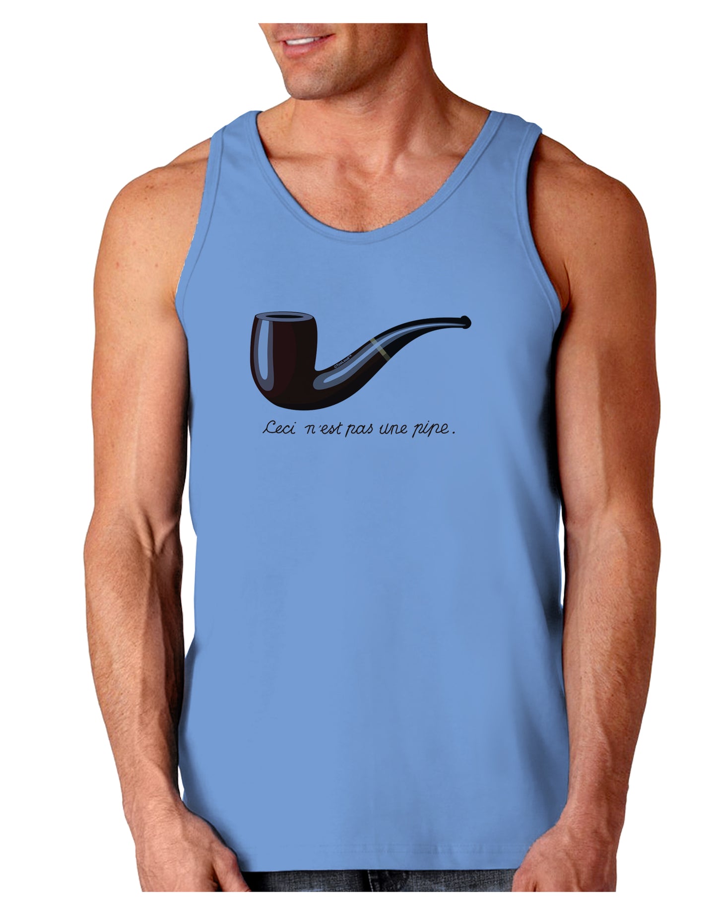 Ceci n'est pas une pipe Loose Tank Top-Loose Tank Top-TooLoud-CarolinaBlue-Small-Davson Sales