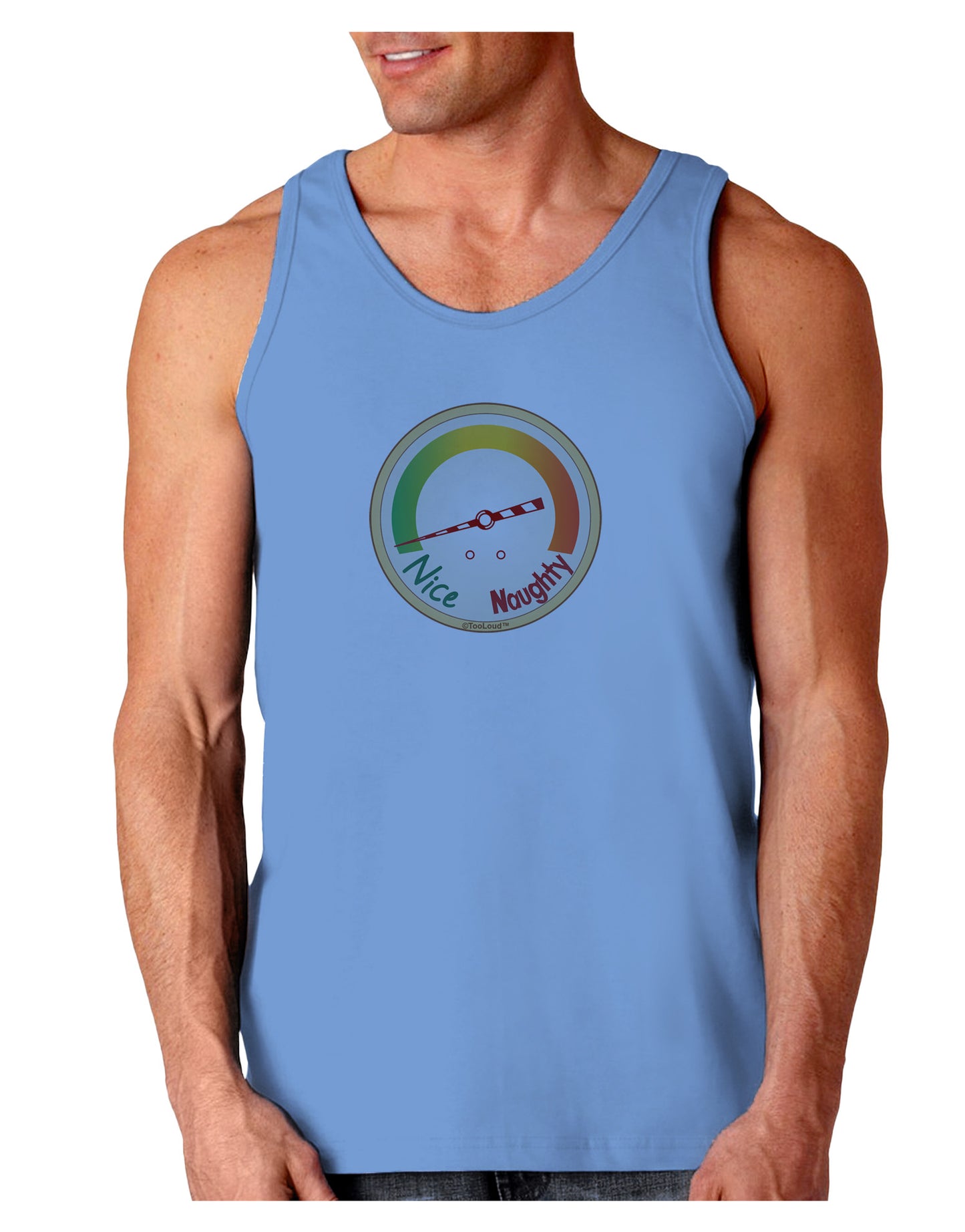 Naughty or Nice Meter Nice Loose Tank Top-Loose Tank Top-TooLoud-CarolinaBlue-Small-Davson Sales