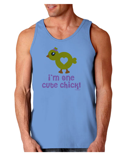 I'm One Cute Chick Loose Tank Top by TooLoud-Loose Tank Top-TooLoud-CarolinaBlue-Small-Davson Sales