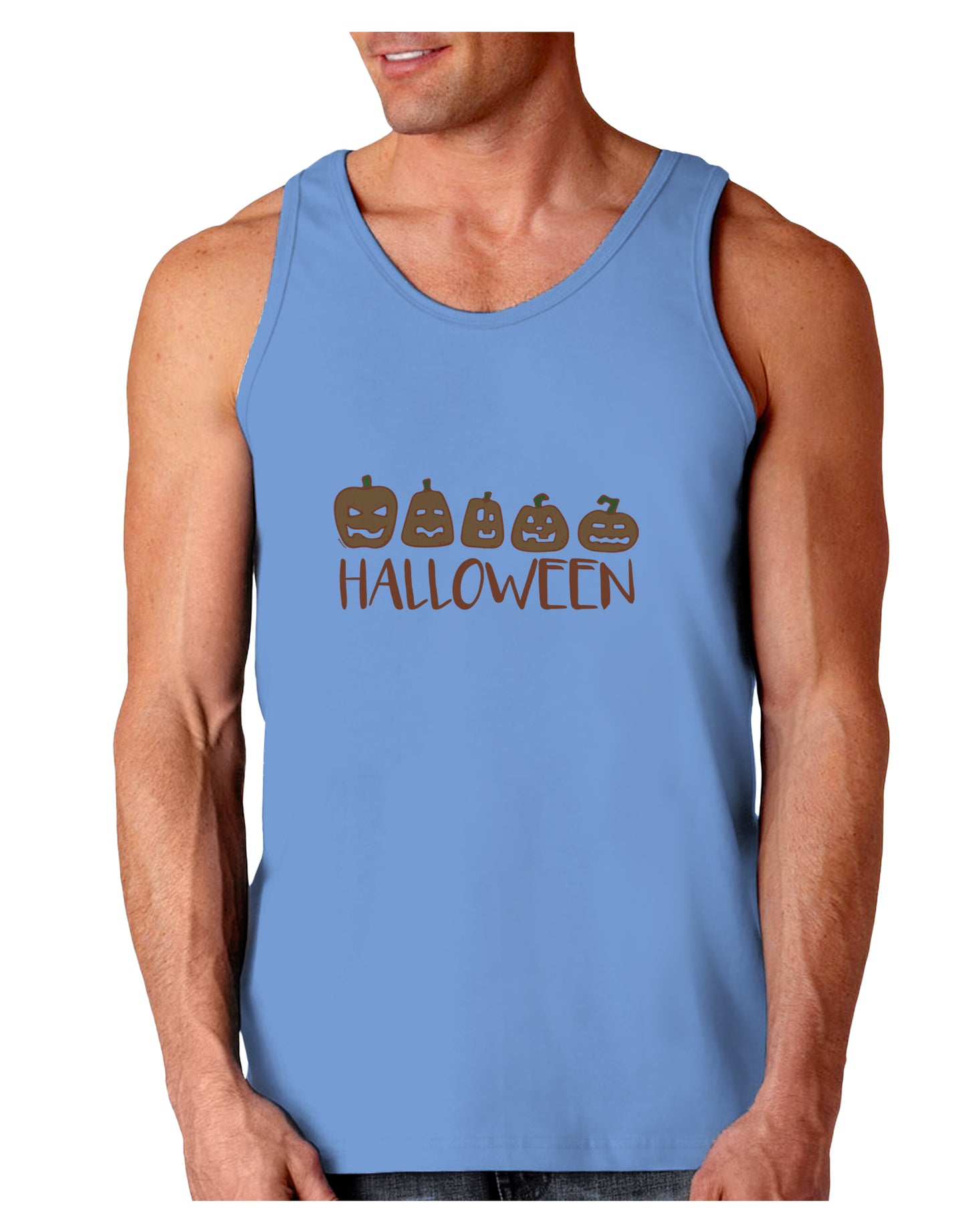 Halloween Pumpkins Loose Tank Top-Mens-LooseTanktops-TooLoud-CarolinaBlue-Small-Davson Sales