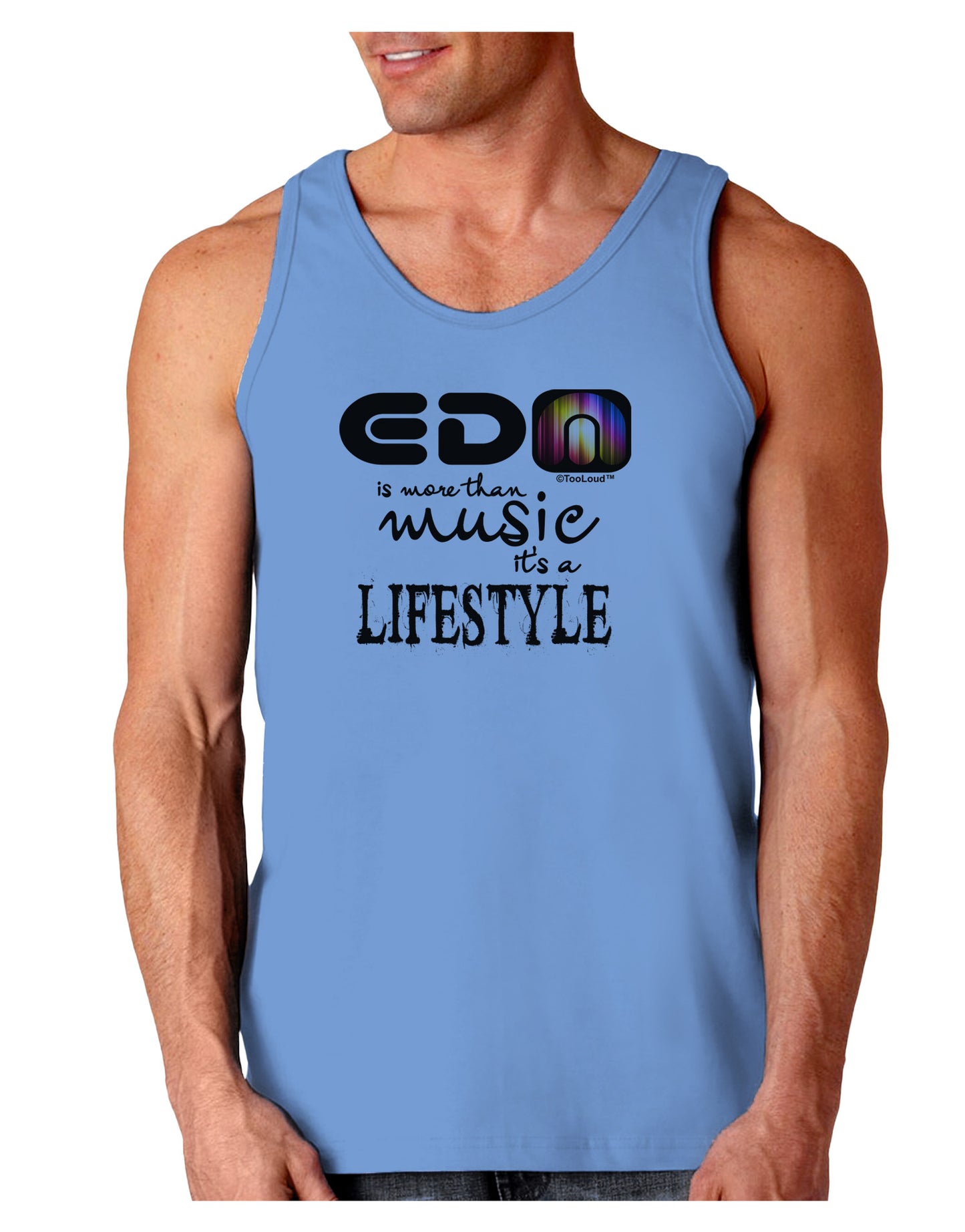 EDM - A Lifestyle Loose Tank Top-Loose Tank Top-TooLoud-CarolinaBlue-Small-Davson Sales