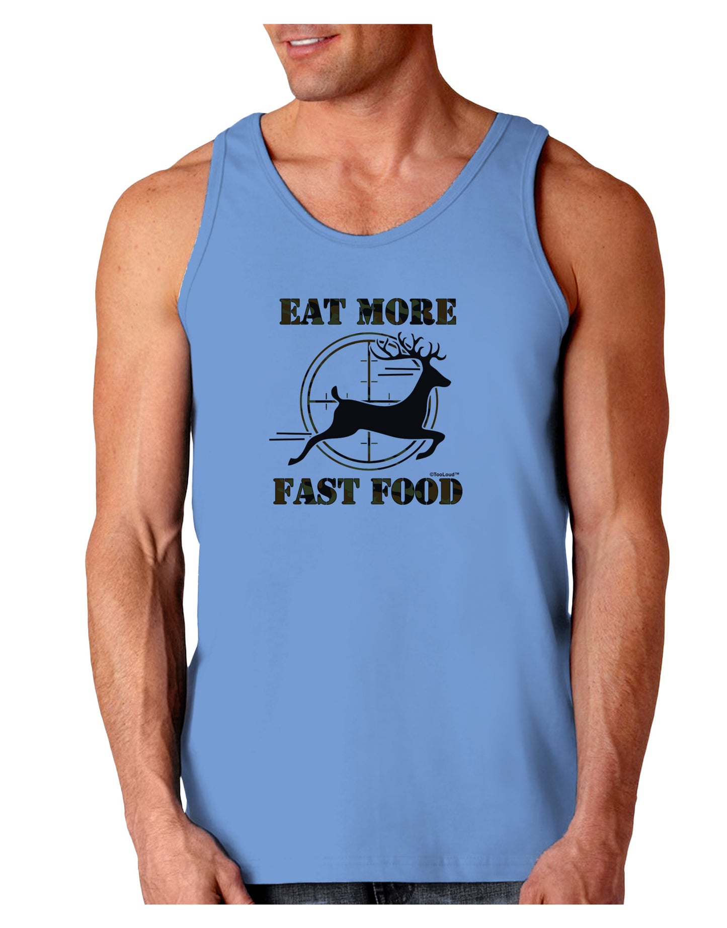Eat More Fast Food - Deer Loose Tank Top-Loose Tank Top-TooLoud-CarolinaBlue-Small-Davson Sales