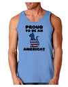 Proud to Be an Americat Loose Tank Top by TooLoud-Loose Tank Top-TooLoud-CarolinaBlue-Small-Davson Sales