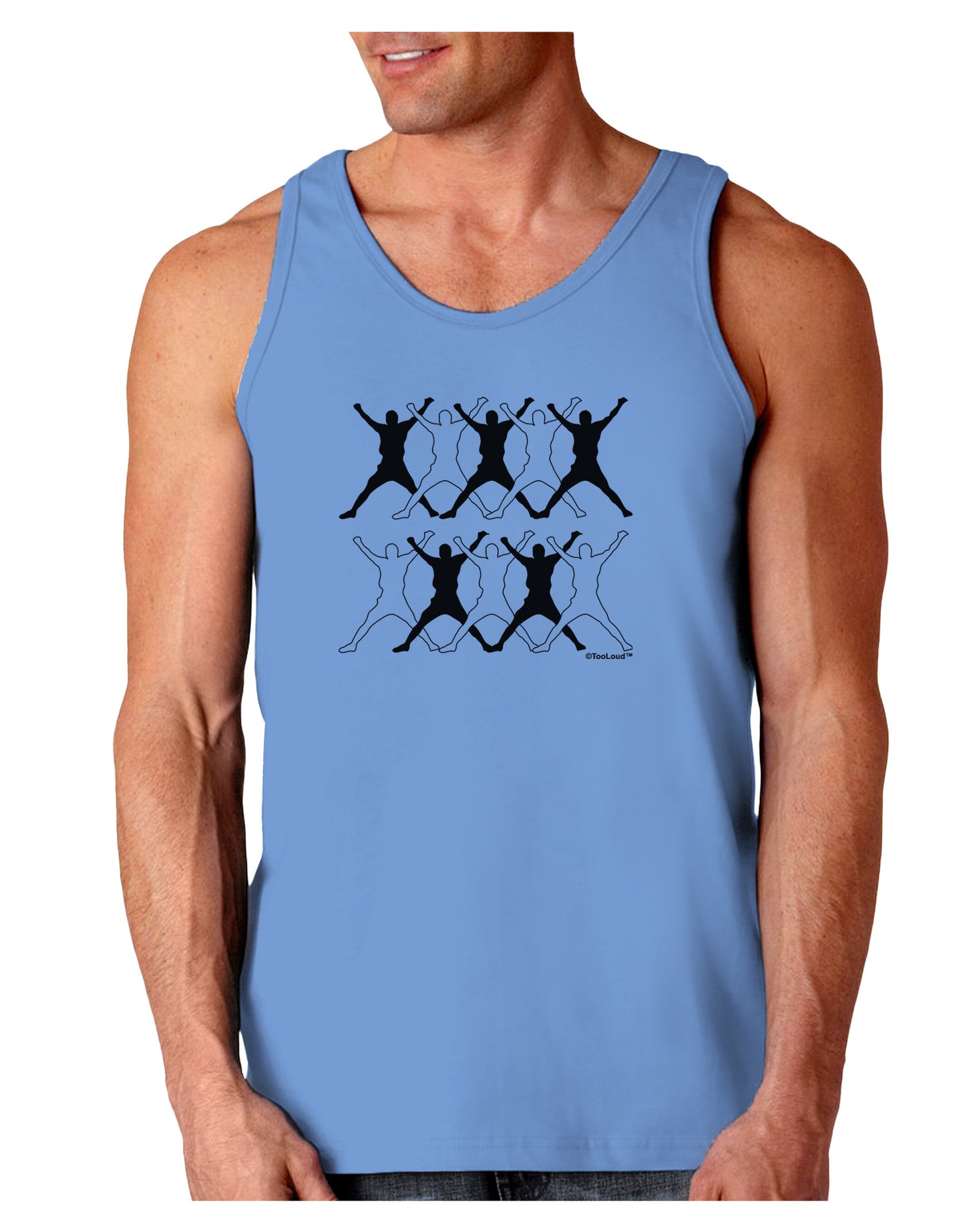 Ten Lords A Leaping Text Loose Tank Top-Loose Tank Top-TooLoud-CarolinaBlue-Small-Davson Sales