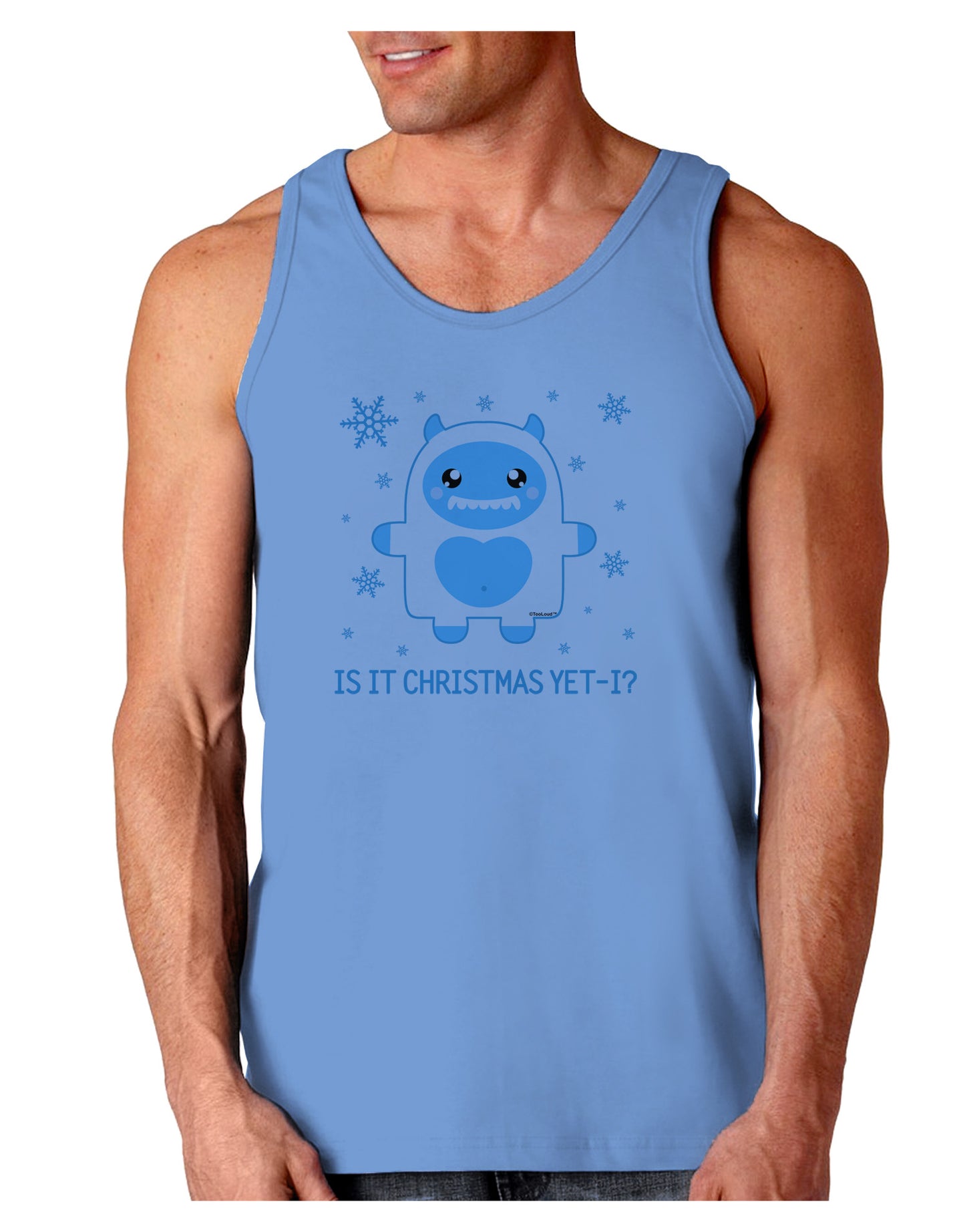 Is It Christmas Yet - Yeti Abominable Snowman Loose Tank Top-Loose Tank Top-TooLoud-CarolinaBlue-Small-Davson Sales