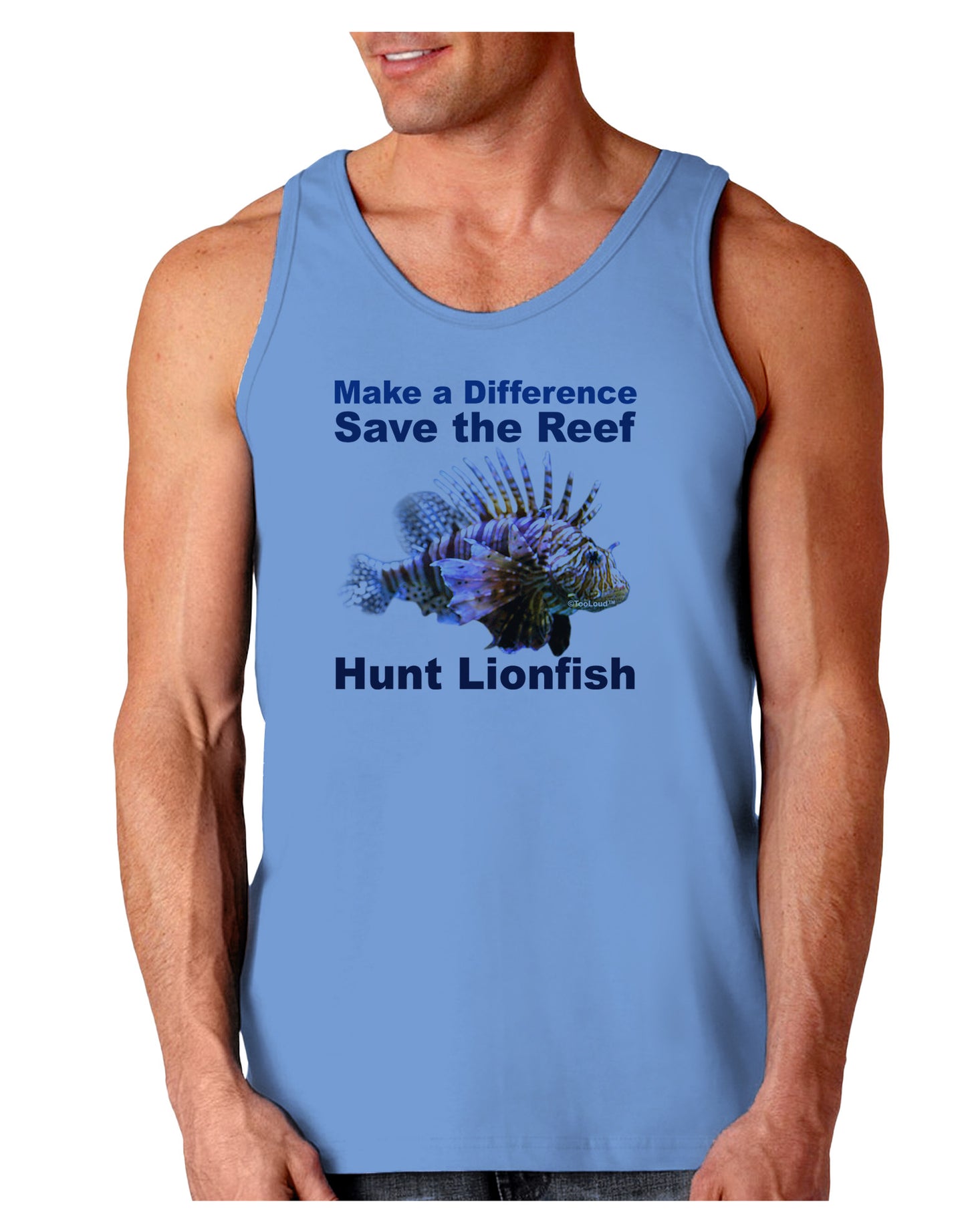 Save the Reef - Hunt Lionfish Loose Tank Top-Loose Tank Top-TooLoud-CarolinaBlue-Small-Davson Sales