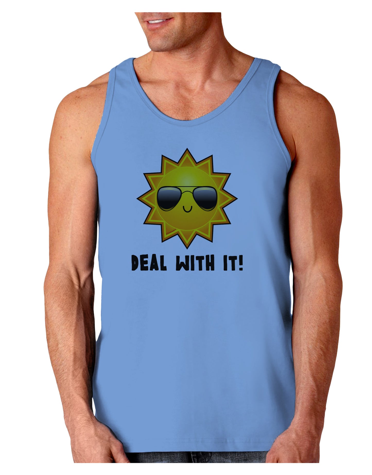 Deal With It Cute Sun Loose Tank Top-Loose Tank Top-TooLoud-CarolinaBlue-Small-Davson Sales
