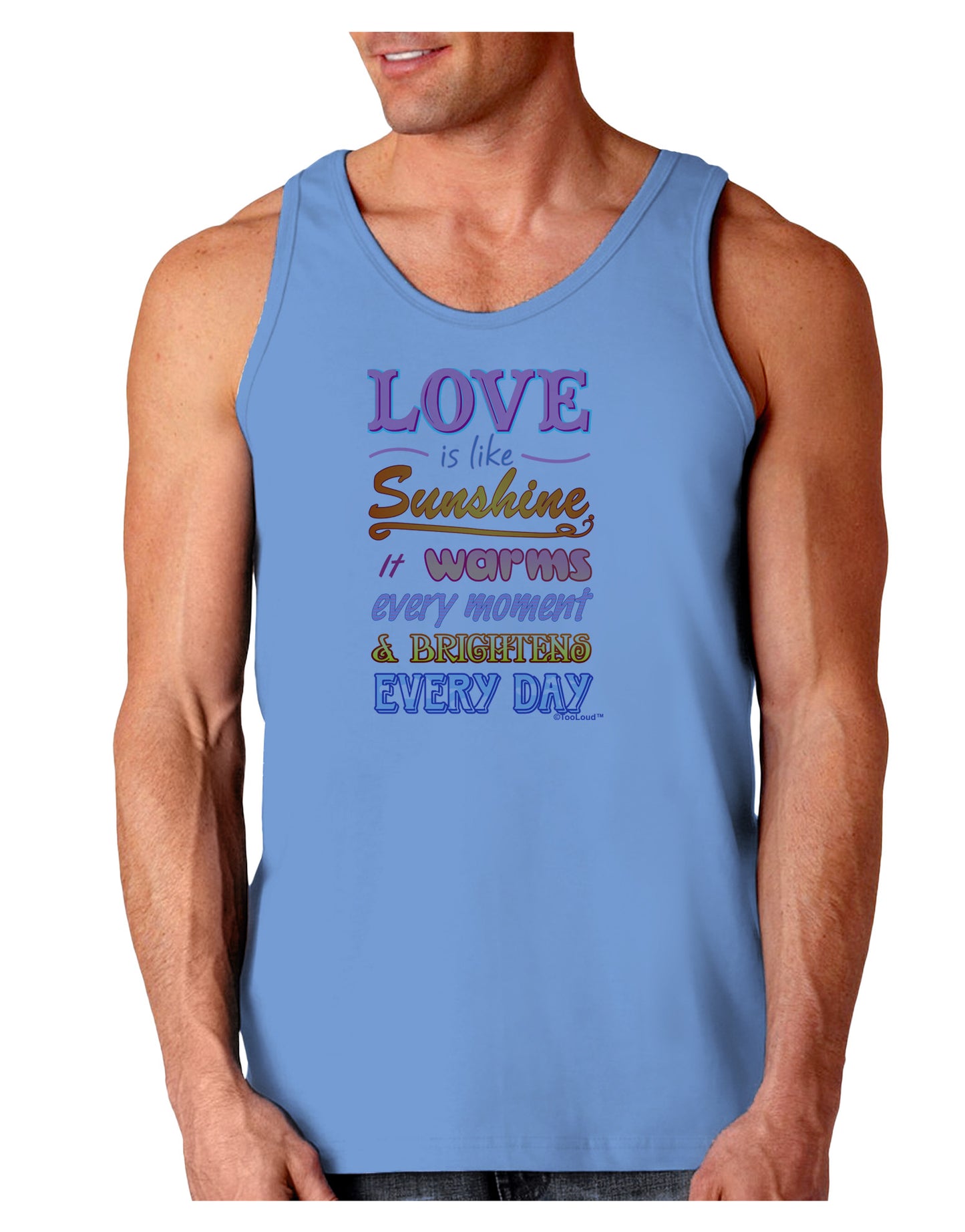 Love is like Sunshine - Quote Loose Tank Top-Loose Tank Top-TooLoud-CarolinaBlue-Small-Davson Sales