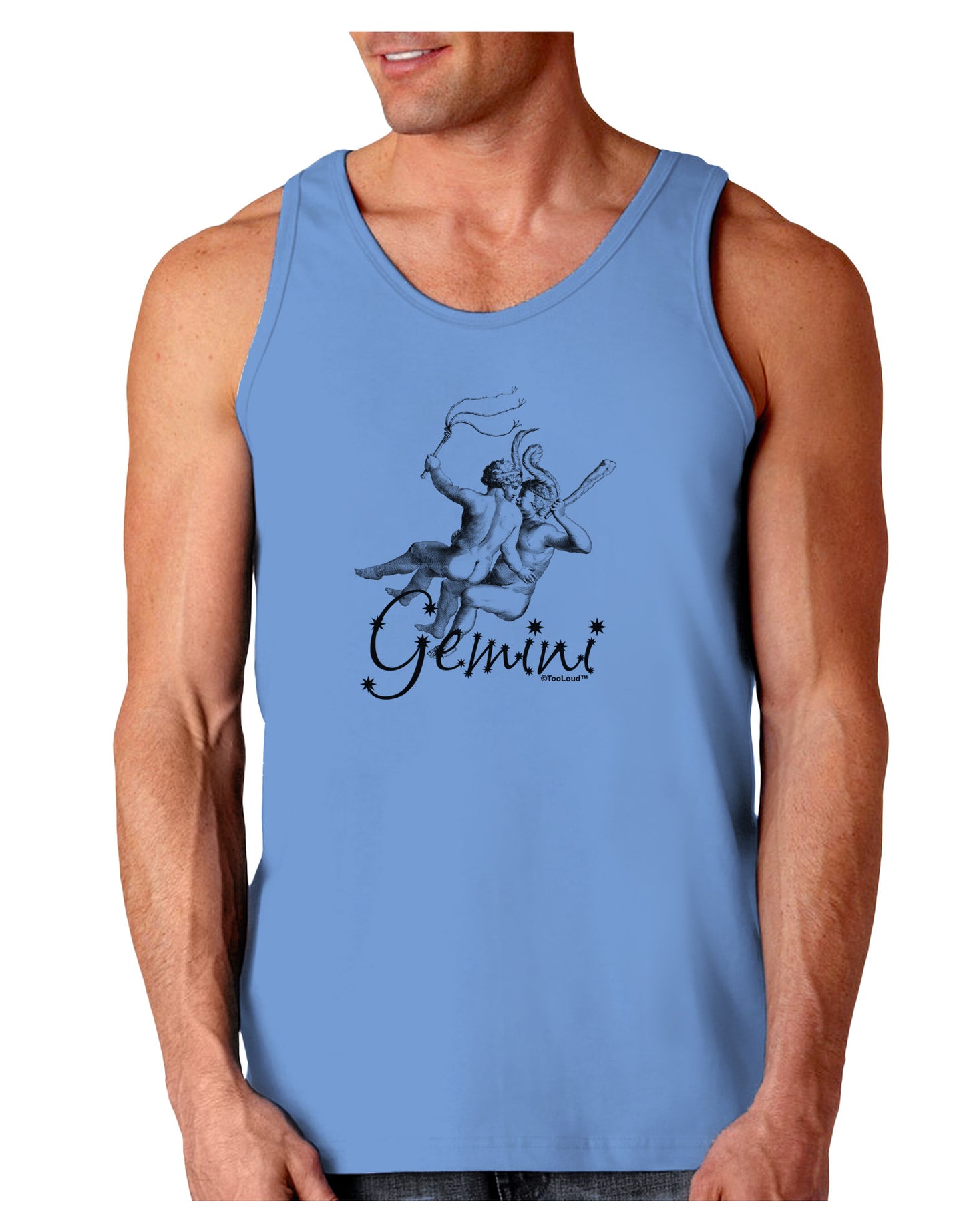 Gemini Illustration Loose Tank Top-Loose Tank Top-TooLoud-CarolinaBlue-Small-Davson Sales