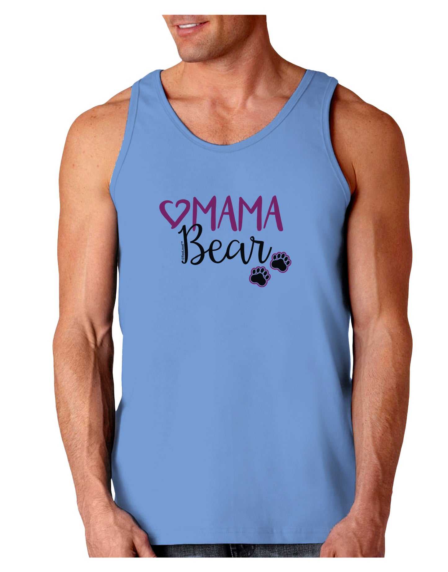 Mama Bear Paws Loose Tank Top-Loose Tank Top-TooLoud-CarolinaBlue-Small-Davson Sales