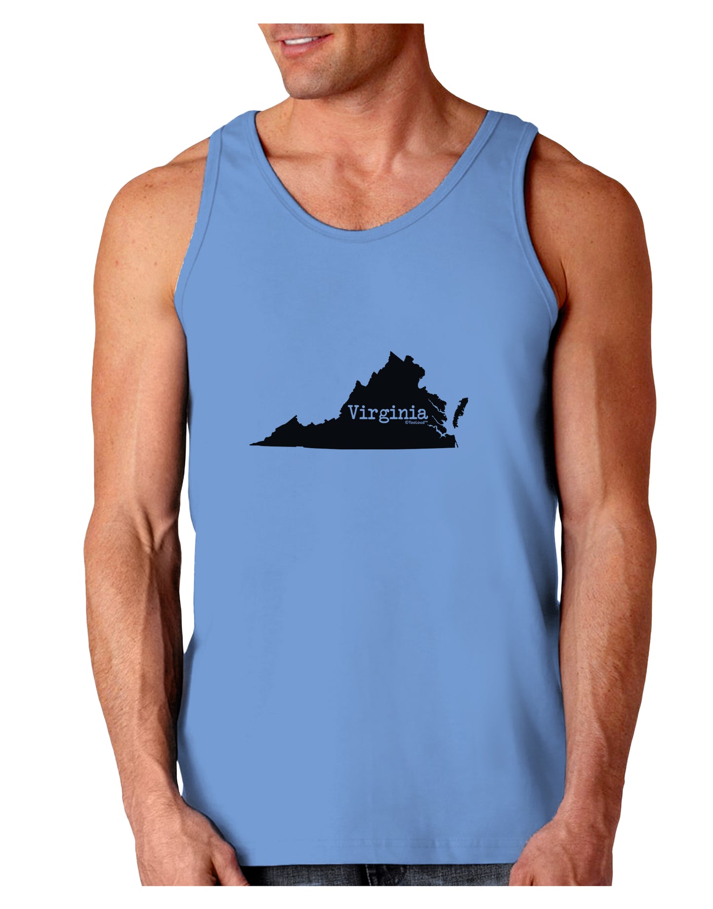 Virginia - United States Shape Loose Tank Top by TooLoud-Loose Tank Top-TooLoud-CarolinaBlue-Small-Davson Sales