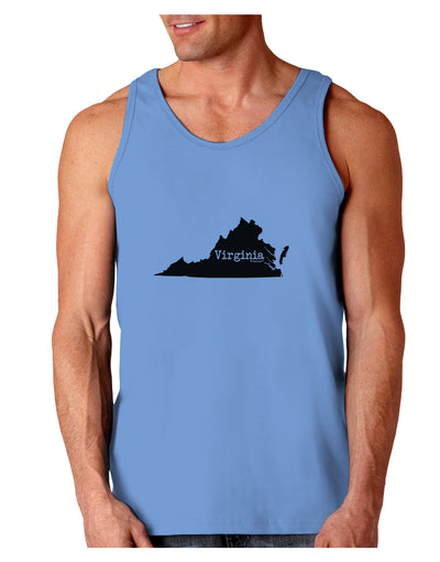 Virginia - United States Shape Loose Tank Top by TooLoud-Loose Tank Top-TooLoud-CarolinaBlue-Small-Davson Sales