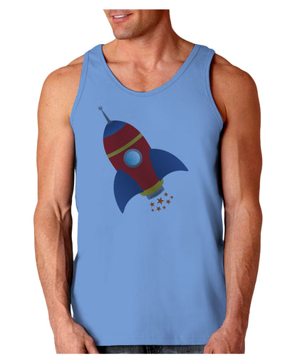 Space Rocket Ship and Stars Loose Tank Top by TooLoud-Loose Tank Top-TooLoud-CarolinaBlue-Small-Davson Sales