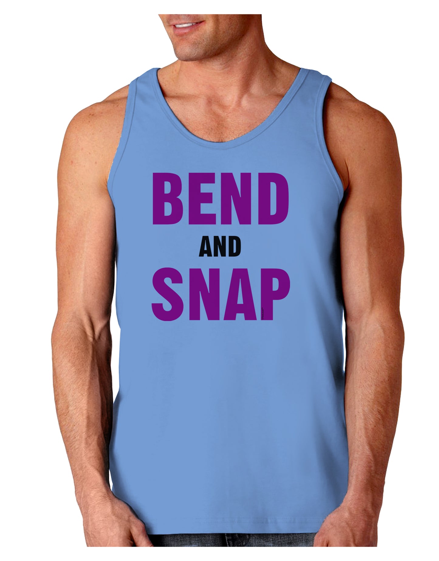Bend and Snap Pink Text Loose Tank Top-Loose Tank Top-TooLoud-CarolinaBlue-Small-Davson Sales