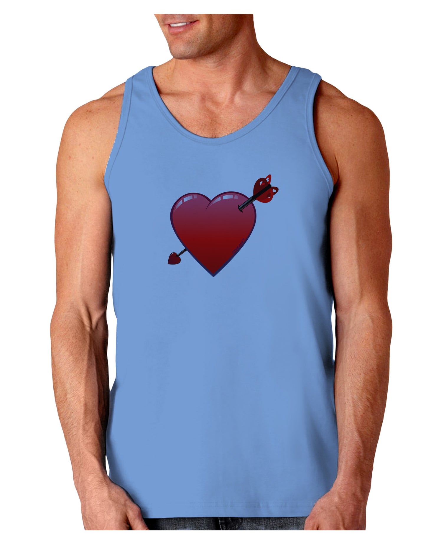 Shot Through the Heart Cute Loose Tank Top by-Loose Tank Top-TooLoud-CarolinaBlue-Small-Davson Sales