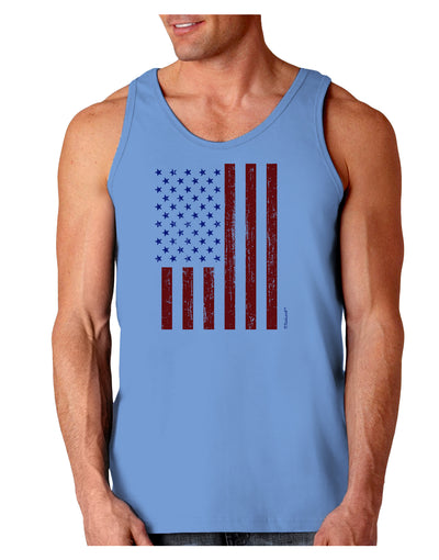 Red and Blue Stamp Style American Flag - Distressed Loose Tank Top by TooLoud-Loose Tank Top-TooLoud-CarolinaBlue-Small-Davson Sales