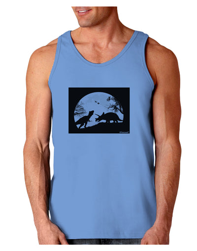 T-Rex and Triceratops Silhouettes Design Loose Tank Top by TooLoud-Loose Tank Top-TooLoud-CarolinaBlue-Small-Davson Sales