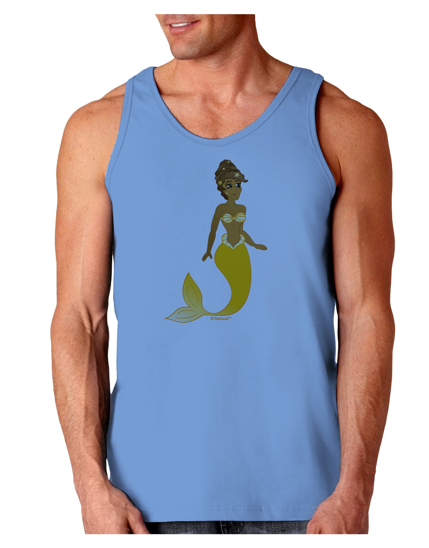 Mermaid Design - Yellow Loose Tank Top-Loose Tank Top-TooLoud-CarolinaBlue-Small-Davson Sales