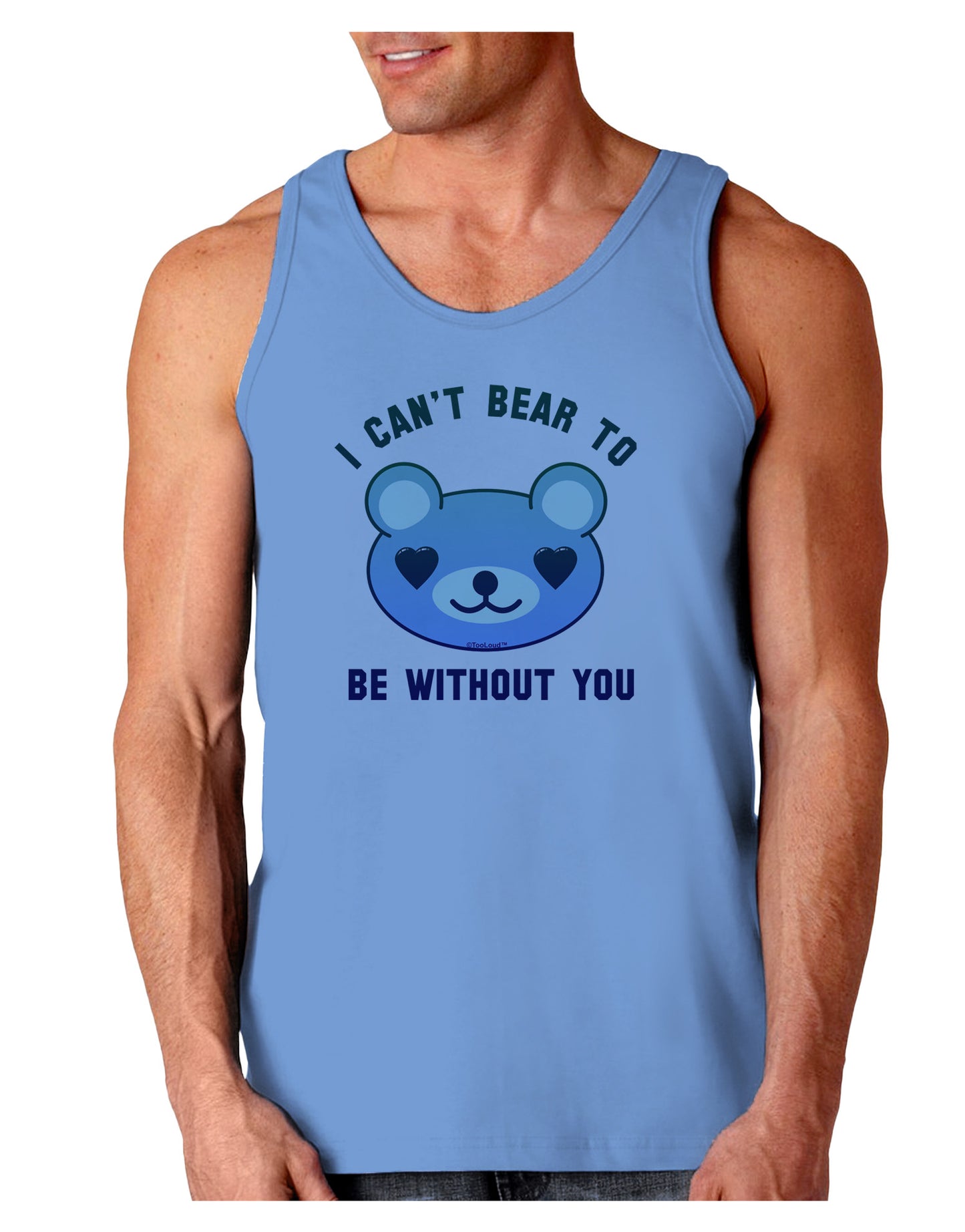 I Can't Bear to be Without You Blue Loose Tank Top by-Loose Tank Top-TooLoud-CarolinaBlue-Small-Davson Sales