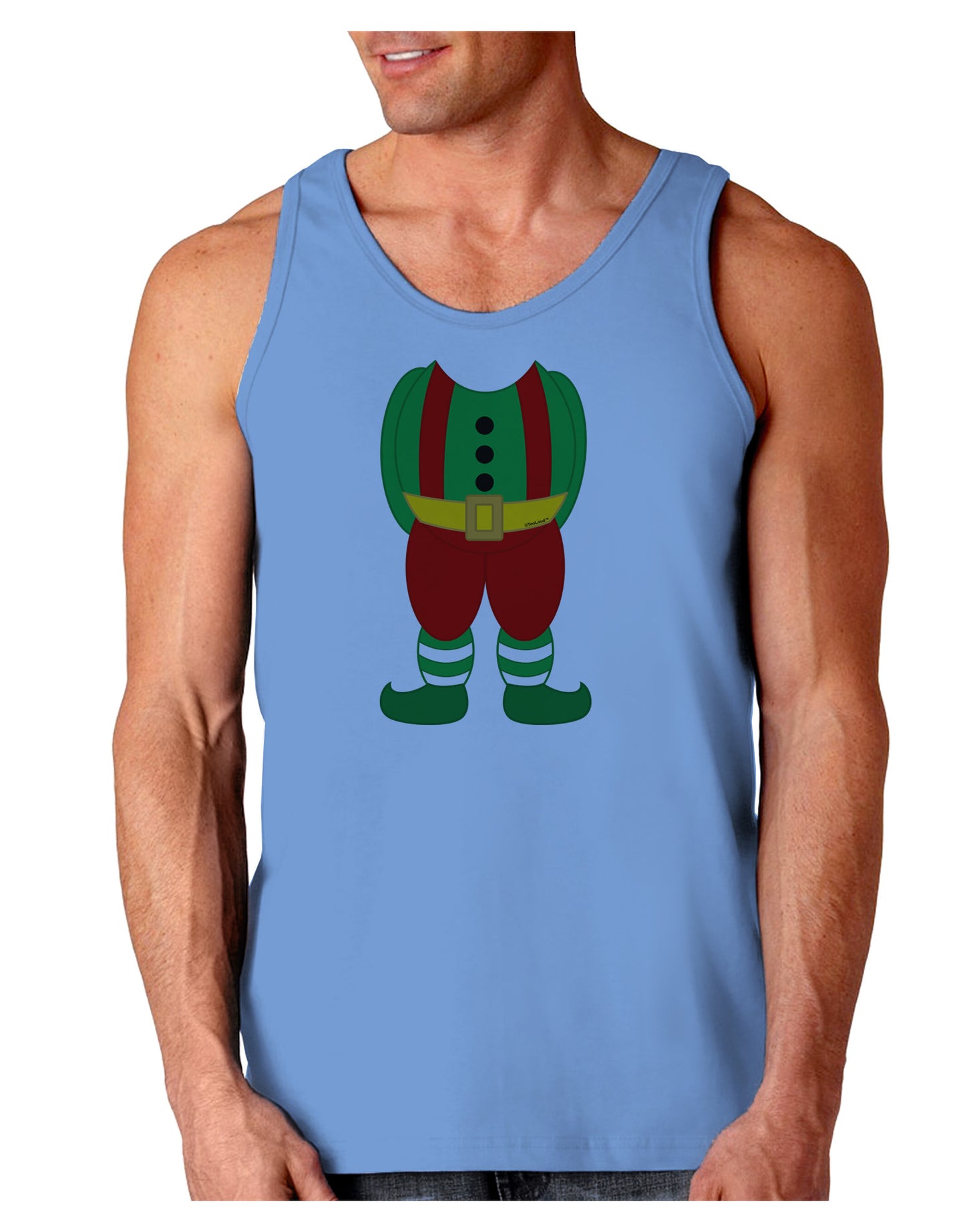 Christmas Elf Boy Character Body Loose Tank Top-Loose Tank Top-TooLoud-CarolinaBlue-Small-Davson Sales