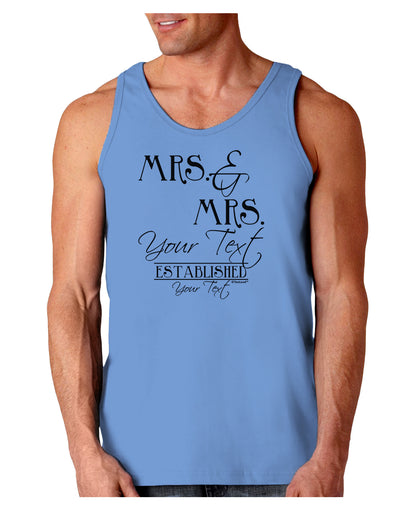 Personalized Mrs and Mrs Lesbian Wedding - Name- Established -Date- Design Loose Tank Top-Loose Tank Top-TooLoud-CarolinaBlue-Small-Davson Sales