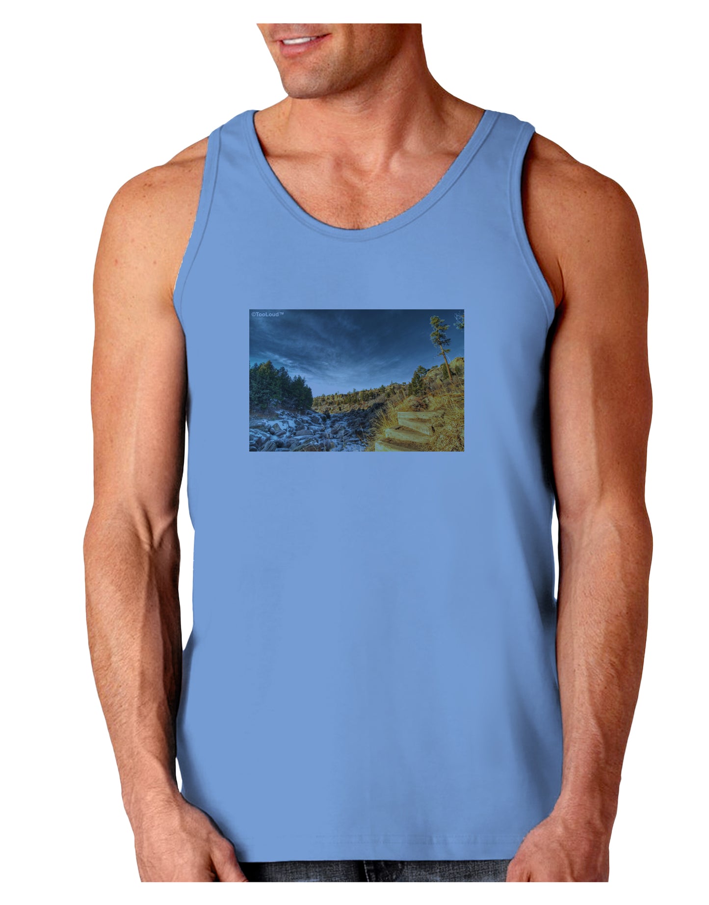 Castlewood Canyon Loose Tank Top-Loose Tank Top-TooLoud-CarolinaBlue-Small-Davson Sales