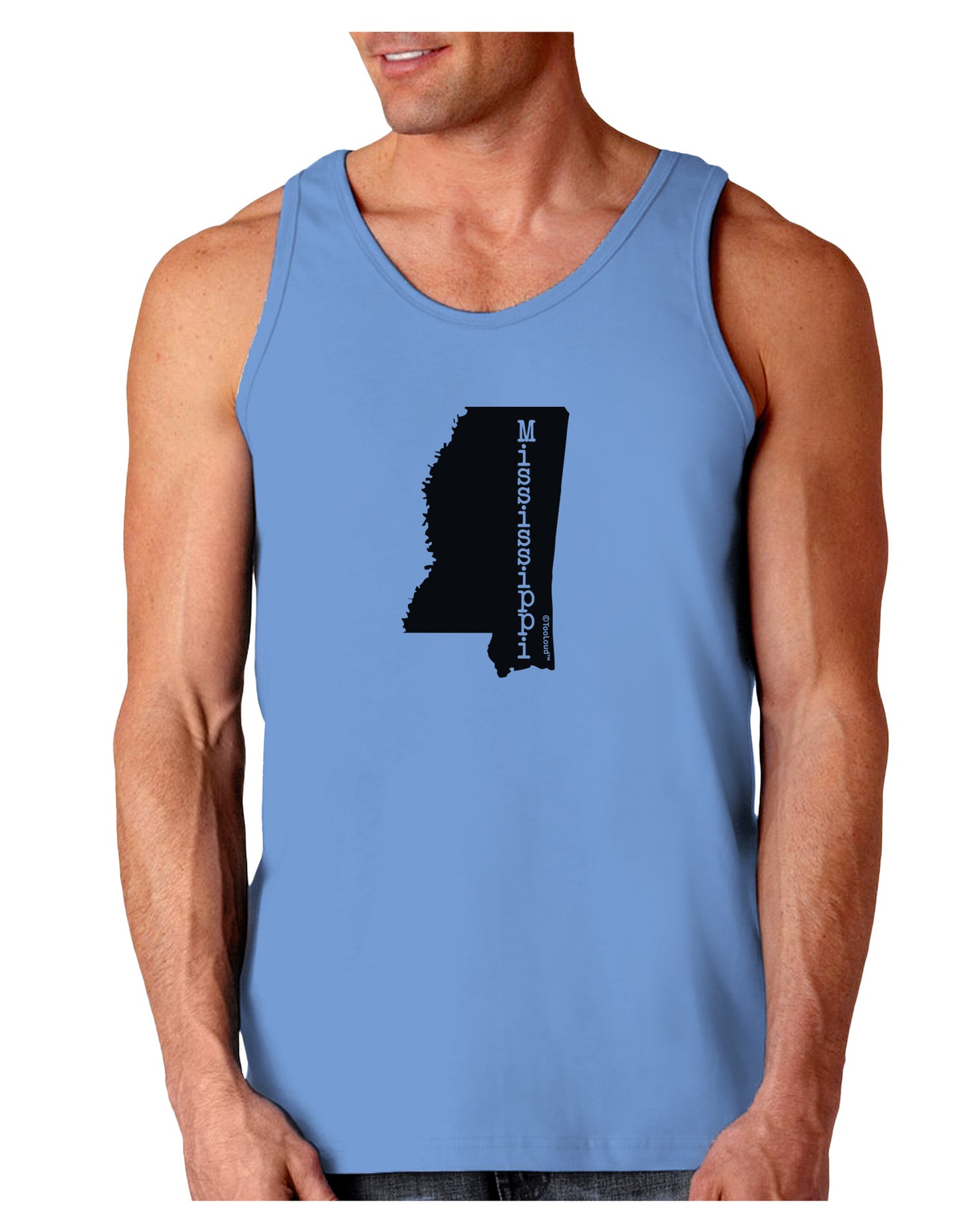 Mississippi - United States Shape Loose Tank Top-Loose Tank Top-TooLoud-CarolinaBlue-Small-Davson Sales