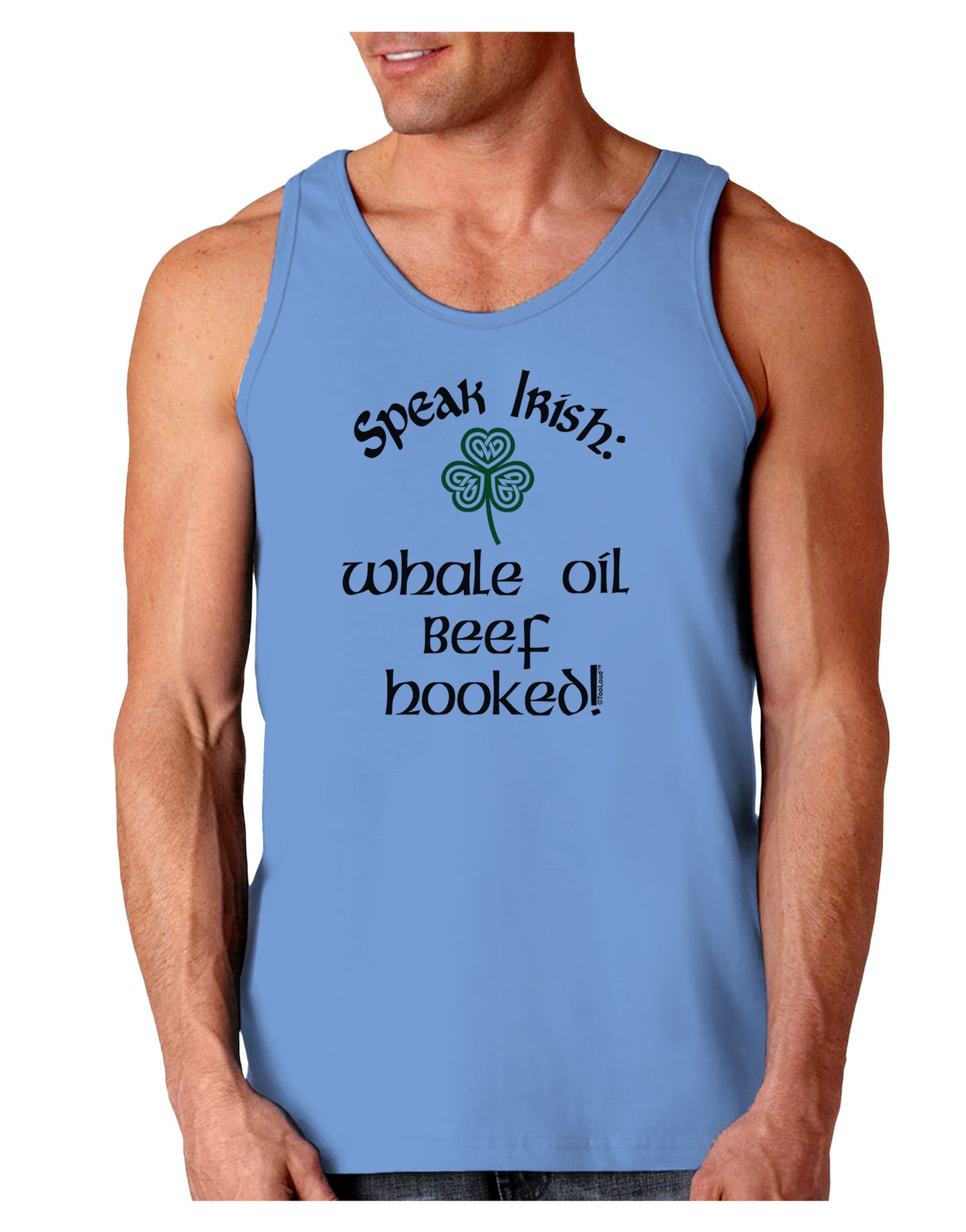 Speak Irish - Whale Oil Beef Hooked Loose Tank Top-Loose Tank Top-TooLoud-CarolinaBlue-Small-Davson Sales