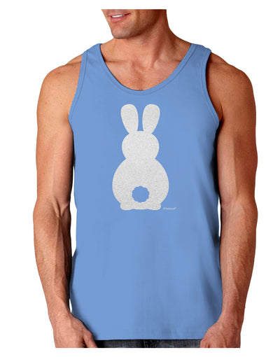 Cute Bunny Silhouette with Tail - White Glitter Loose Tank Top by TooLoud-Loose Tank Top-TooLoud-CarolinaBlue-Small-Davson Sales