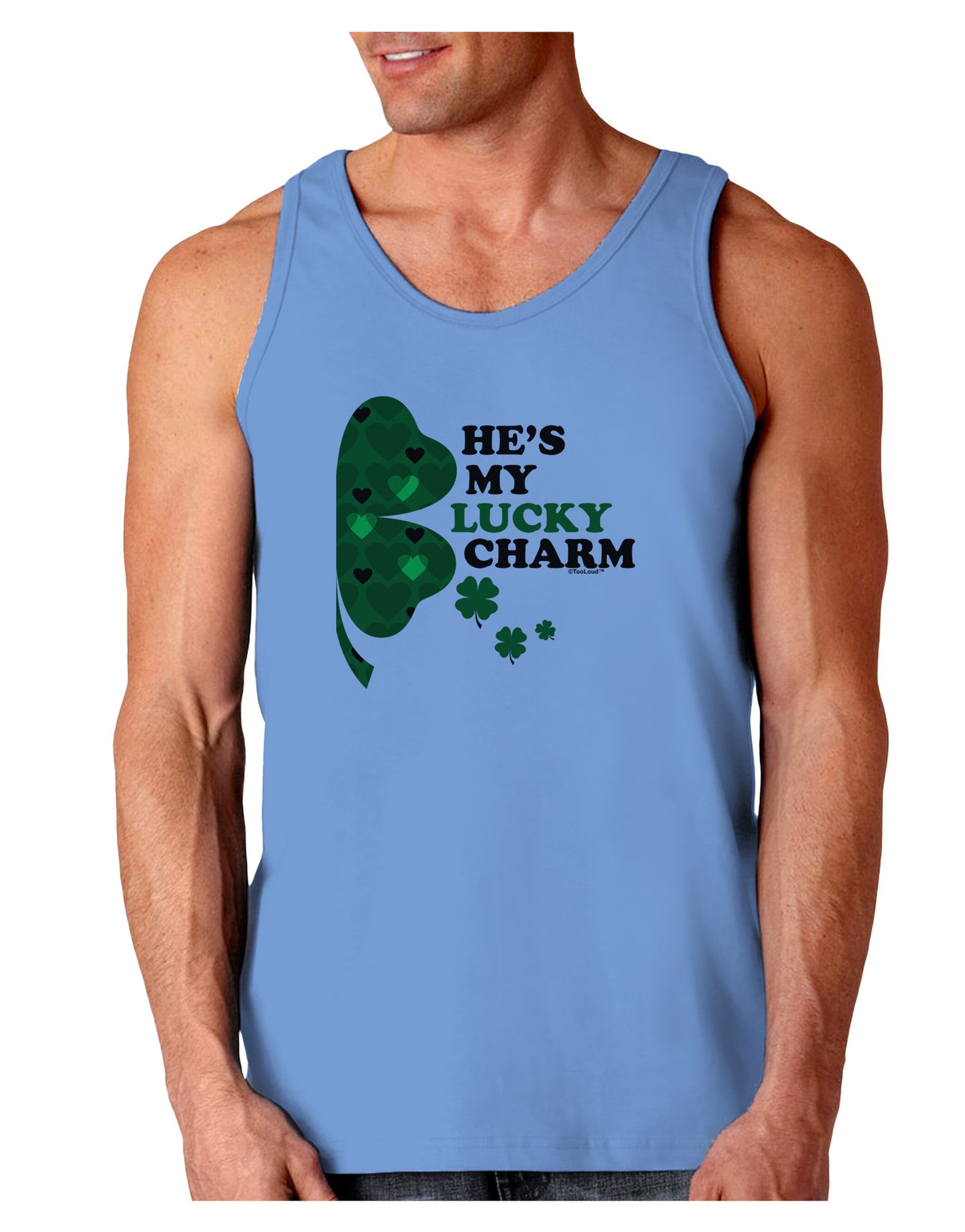 He's My Lucky Charm - Right Loose Tank Top-Loose Tank Top-TooLoud-CarolinaBlue-Small-Davson Sales