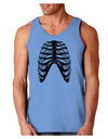 Human Skeleton Bones Ribcage Inverted Loose Tank Top-Loose Tank Top-TooLoud-CarolinaBlue-Small-Davson Sales