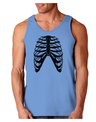 Human Skeleton Bones Ribcage Inverted Loose Tank Top-Loose Tank Top-TooLoud-CarolinaBlue-Small-Davson Sales