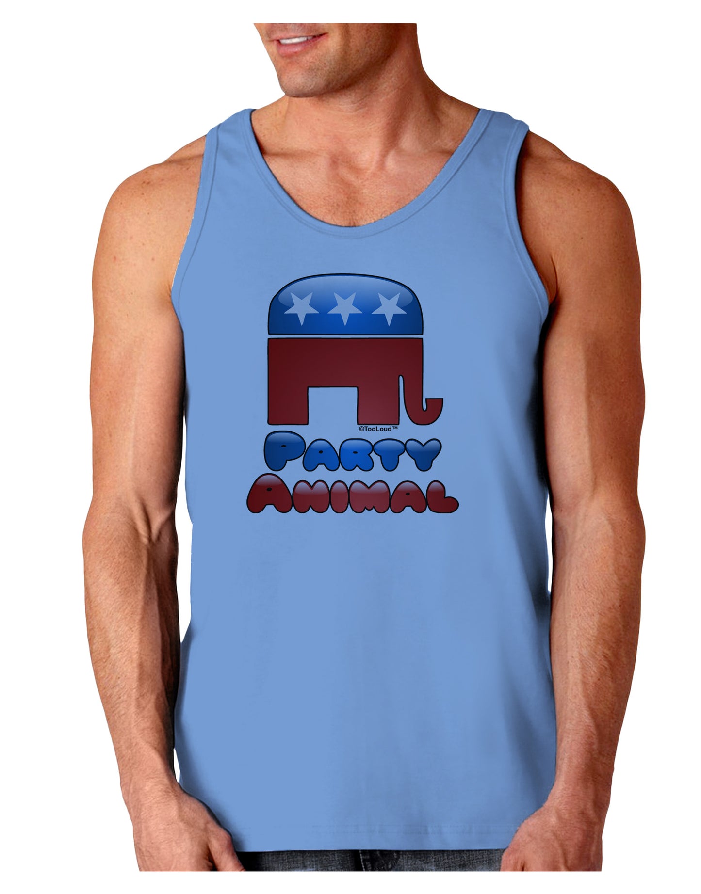Republican Party Animal Loose Tank Top-Loose Tank Top-TooLoud-CarolinaBlue-Small-Davson Sales