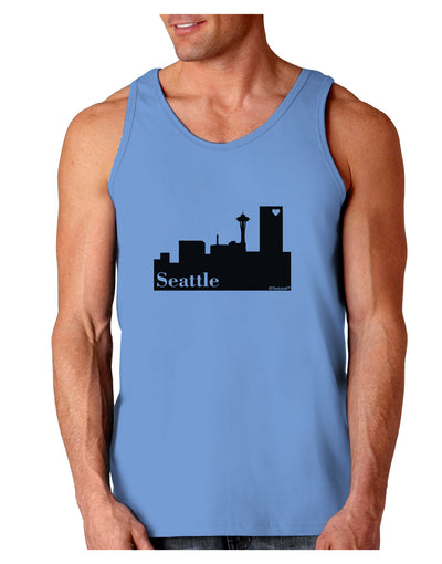 Seattle Skyline with Space Needle Loose Tank Top by TooLoud-Loose Tank Top-TooLoud-CarolinaBlue-Small-Davson Sales