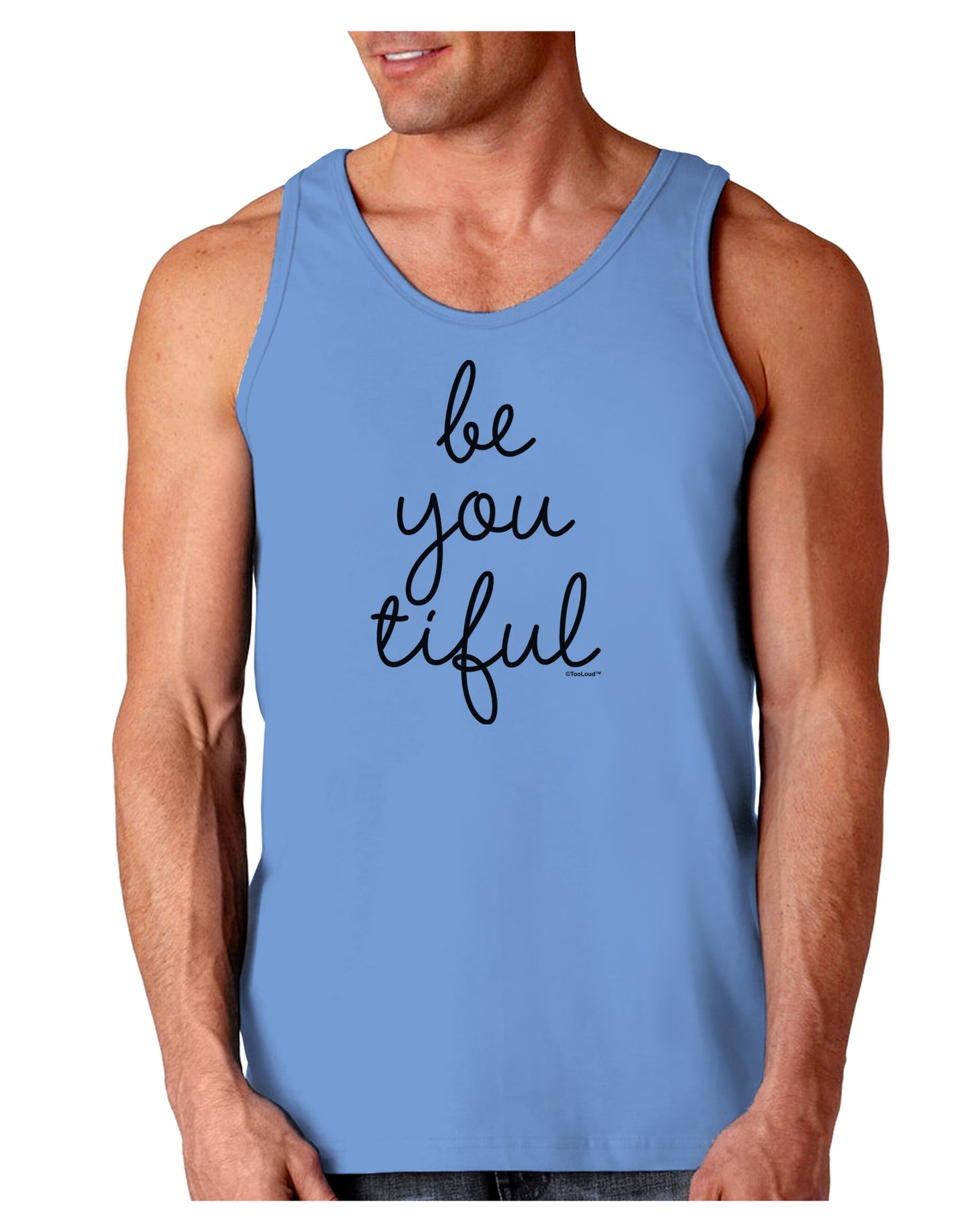 BeYouTiful - Beautiful Loose Tank Top-Loose Tank Top-TooLoud-CarolinaBlue-Small-Davson Sales