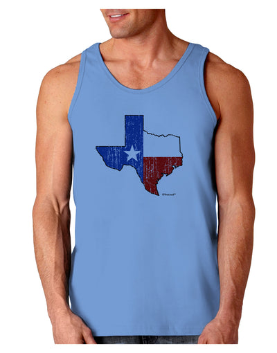 State of Texas Flag Design - Distressed Loose Tank Top-Loose Tank Top-TooLoud-CarolinaBlue-Small-Davson Sales