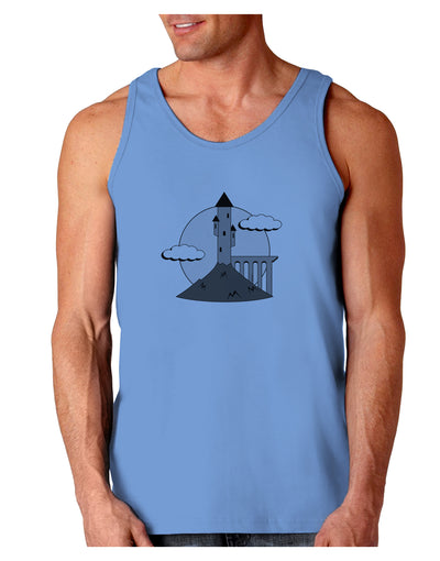 Moonlit Wizard Tower - Grayscale Loose Tank Top-Loose Tank Top-TooLoud-CarolinaBlue-Small-Davson Sales