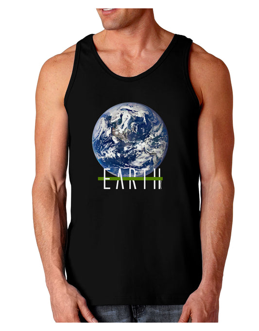 Planet Earth Text Dark Loose Tank Top-Mens Loose Tank Top-TooLoud-Black-Small-Davson Sales