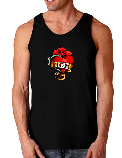 Tattoo Heart Mom Dark Loose Tank Top-Mens Loose Tank Top-TooLoud-Black-Small-Davson Sales