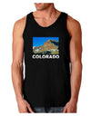 Colorado Snowy Mountains Text Dark Loose Tank Top-Mens Loose Tank Top-TooLoud-Black-Small-Davson Sales