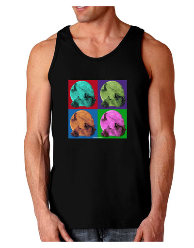 Three Wolves Howling - Pop-Art #1 Dark Loose Tank Top by TooLoud-Mens Loose Tank Top-TooLoud-Black-Small-Davson Sales