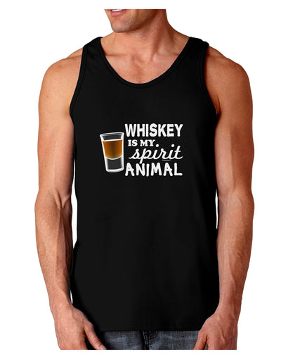 TooLoud Whiskey Is My Spirit Animal Dark Loose Tank Top-Mens Loose Tank Top-TooLoud-Black-Small-Davson Sales