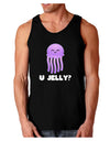 U Jelly Cute Jellyfish Dark Loose Tank Top by TooLoud-Mens Loose Tank Top-TooLoud-Black-Small-Davson Sales