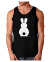 Cute Bunny Silhouette with Tail Dark Loose Tank Top by TooLoud-Mens Loose Tank Top-TooLoud-Black-Small-Davson Sales